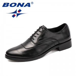 BONA New Arrival Classics Style Men Formal Shoes Lace Up Male Dress Shoes Genuine Leather Men Office Shoes Fast Free Shipping