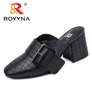 ROYYNA New Arrival Classics Style Women Slides Synthetic Women Slippers High Heels Lady Summer Shoes Comfortable Free Shipping
