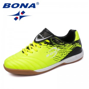BONA New Arrival Classics Style Men Soccer Shoes Lace Up Men Football Trainer Shoes Leather Male Athletic Shoes Free Shipping