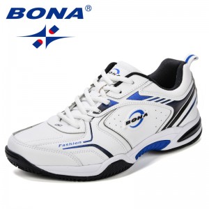 BONA New Popular Men Tenis Shoes Leather Outdoor Sport Shoes Classics Jogging Shoes Comfortable Trendy Man Sneakers Shoes