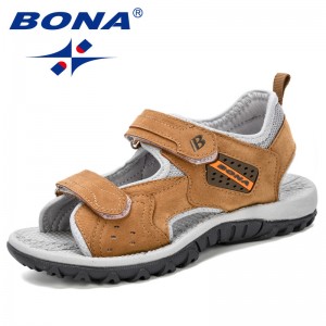BONA 2019 Summer Kids Shoes Brand Open Toe Boys Sport Beach Sandals Orthopedic Arch Support Children Boys Sandals Shoes Comfy