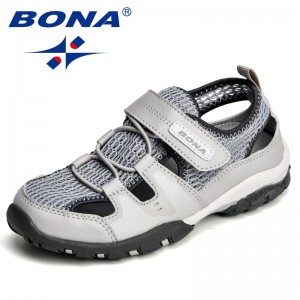 BAONA Chinese Shoes manufacture  Children Sandals Mesh Hook & Loop Boys Summer Shoes Outdoor Girls Shoes Light Free Shipping