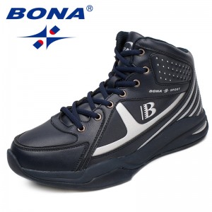BONA New Arrival Style Men Basketball Shoes Lace Up Men Athletic Shoes Outdoor Jogging Sneakers Comfortable Fast Free Shipping