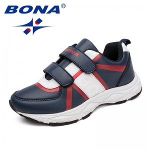   BONA New Arrival Popular Style Children Casual Shoes Synthetic Boys Loafers Hook & Loop Girls Flats Comfortable Sneakers Shoes