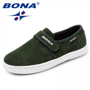 BONA New Arrival Classics Style Children Casual Shoes Hook & Loop Boys Flats Synthetic Girls Loafers Outdoor Fashion Sneakers