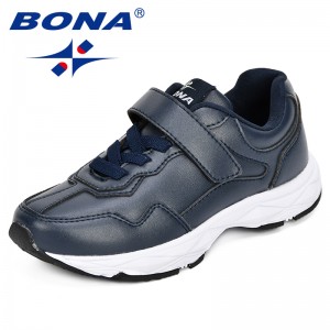 BONA New Popular Style Children Casual Shoes Synthetic Boys Fashion Sneakers Hook & Loop Girls Leisure Shoes Comfortable Light