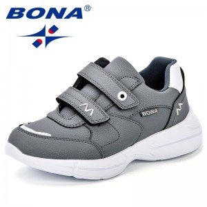BONA New Kids Casual Shoes Fashion Children Breathable Leisure Shoes Spring Autumn Boys And Girls Sneakers Comfortable Outsole