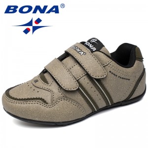 BONA New Popular Style Children Casual Shoes Hook & Loop Boys Sneakers Outdoor Jogging Shoes Comfortable Sport Shoes For Kids