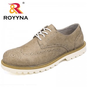 ROYYNA New Arrival Men Oxfords Shoes Hand Made Lace Up Microfiber Men Shoes Business Dress Flats Comfortable Fast Free Shipping