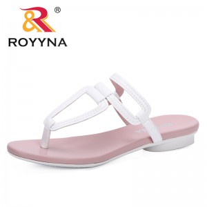 ROYYNA New 2019 Women Shoes Comfortable Beach Slippers Summer Fashion Flip Flops Ladies Shoes Flat Sandals Gladiator Sandalias