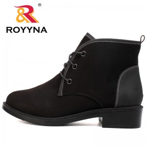 ROYYNA2017 New Style Women Boots Flat Booties Lace Up Ankle Boots Outdoor Walking Shoes For Ladies Botines Mujer Chaussure Femme