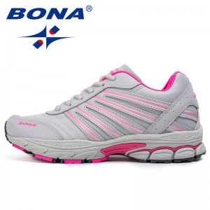 BONA New Basic Style Women Running Shoes Lace Up Sport Shoes Outdoor Jogging Walking Shoes Comfortable Sneakers Free Shipping