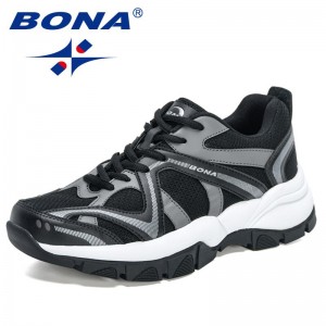 BONA 2021 New Designers Classics Sneakers Breathable Men Casual Running Shoes Man Jogging Walking Trainning Footwear Mansculino