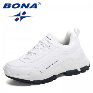 BONA 2021 New Designers Casual Sneakers Women Thick Sole Ladies Platform Walking Footwear Height Increasing Shoes Feminimo Comfy
