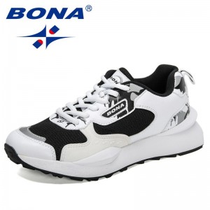 BONA 2021 New Designers Fashion Casual Shoes Men Iightweight Work Sneakers Man Breathable Leisure Footwear Plus Size Male Shoes