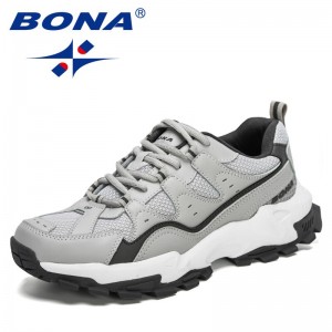 BONA 2021 New Designers Action Leather Running Sneakers Men Jogging Shoes Walking Footwear Man Athletic Trainer Shoes Mansculino