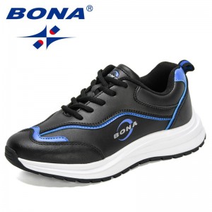 BONA 2021 New Designers Popular Running Shoes Student Outdoor Casual Sneakers Female Flat Tenis Shoes Feminimo Walking Footwear