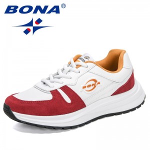 BONA 2021 New Designers Casual Shoes Comfortable Lace-Up Ladies Wedges Chunky Vulcanized Shoes Women Classics Sneakers Feminimo