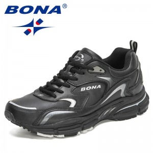 BONA 2021 New Designers Action Leather Running Shoes Men Multi Color Chunky Sneakers Sport Walking Shoes Man Youth Movement Shoe