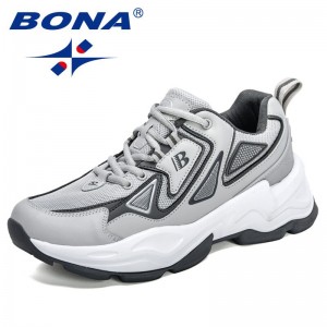 BONA 2021 New Designers Classics Platform Walking Shoes Men Luxury Brand Sneaker Man Outdoor Fashion Leisure Footwear Mansculino