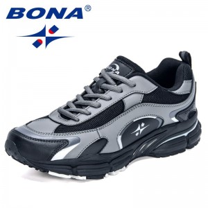 BONA 2021 New Designers Jogging Shoe Man Sport Running Shoes Breathable Sneakers Men Mesh Tennis Training Footwear Mansculino