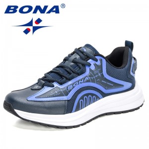 BONA 2021 New Designers Casual Sneakers Men Chunky Luxury Brand Thick Sole Leisure Shoe Man Non-Slip Trendy Street High Quality