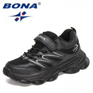 BONA 2021 New Designers Sports Shoes Boys Breathable Running Sneakers Kids Outside Travelling Shoes Children Walking Shoes Girls