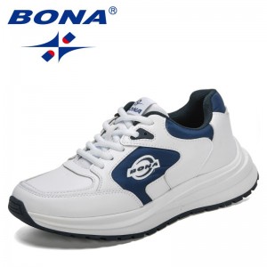 BONA 2021 New Designers Trendy Sneakers Ladies Casual Vulcanized Shoes Women Breathable Light Comfort Soft Flat Walking Shoes