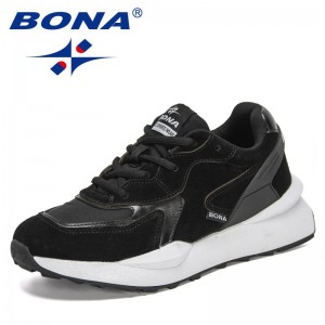 BONA 2021 New Designers Suede Platform Sneakers Women Fashion Running Walking Shoes Ladies Breathable Casual Footwear Feminimo