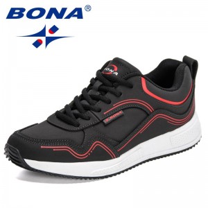 BONA 2021 New Designers Casual Shoes Light Classic Running Shoes Men Outdoor Breathable Walking Shoes Man Jogging Shoes Male