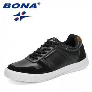 BONA 2021 New Designers Lightweight Comfortable Casual Sneakers Men Non-slip Wear-resistant Skateboard Shoes Man Soft Footwear