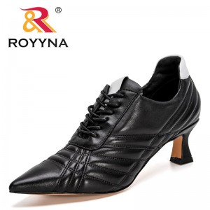 ROYYNA 2021 New Designers Genuine Leather High Heels Pumps Women Wedding Shoes Pointed Toe Dress Shoes Feminimo zapatos mujer
