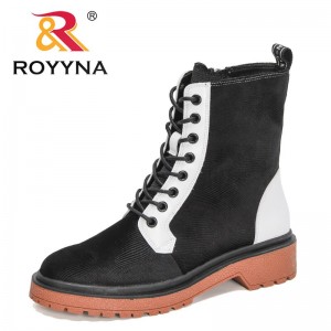 ROYYNA 2022 New Designers Luxury Brand Boots Women Thick Bottom Motorcycle Boots Ladies Winter High Top Boot Feminimo Footwear