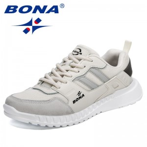 BONA 2021 New Designers Casual Sneakers Men Breathable Outdoor Walking Shoes Man Leisure Shoes Mansculino Sapatilhas Homem Shoes