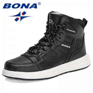BONA 2022 New Designers High Quality Basketball Shoes Men Fashion Sneakers Anti-skid High-top Breathable Walking Shoe Mansculino