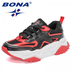 BONA 2021 New Designers Luxury Brand Sneakers Shoes Women Flat Platform High Quality Walking Shoes Ladies Leisure Shoes Feminimo