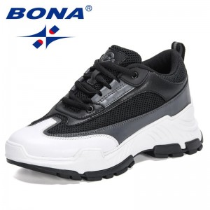 BONA 2021 New Designers Running Shoes Women Breathable Mesh Light Weight Sports Shoes Ladies Trendy Walking Sneakers Feminimo