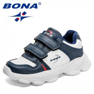 BONA 2021 New Designers Trendy Sneakers Sport Shoes Child Leisure Trainers Casual Shoes Kids Brand Walking Footwear Children