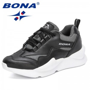 BONA 2021 New Designers Sneakers Chunky Platform Casual Shoes Women Luxury Brand Vulcanized Shoes Woman Walking Shoes Feminimo