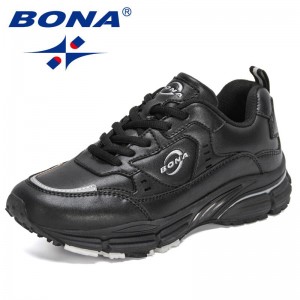 BONA 2021 New Designers Athletic Sneakers Women Light Weight Sport Shoes Soft Sole Ladies Shoes Breathable Walking Shoes Woman