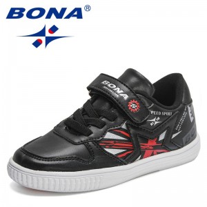 BONABONA 2021 New Designers Sports Shoes Kids Running Sneakers Fashion Tenis Casual Shoes Children Breathable Flaform Walking Shoes