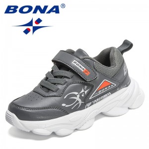 BONA 2021 New Designers Children Shoes Boys Casual Chunky Sneakers Girls Sport Jogging Footwear Child Athletic Walking Shoes