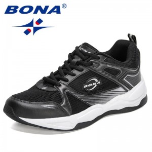BONA 2021 New Designers Casual Sneakers Shoes Men Breathable Mesh Running Shoes Man Jogging Walking Footwear Mansculino Comfort