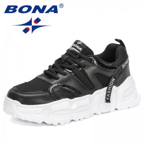 BONA 2021 New Designers Luxury Brand High Quality Platform Shoes Women Chunky Sneakers Ladies Casual Footwear Feminimo Comfort