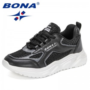BONA 2021 New Designers Luxury Brand Fashion Chunky Sneakers Women Lace-Up Flats Plaform Casual Shoes Woman Zapatos De Mujer