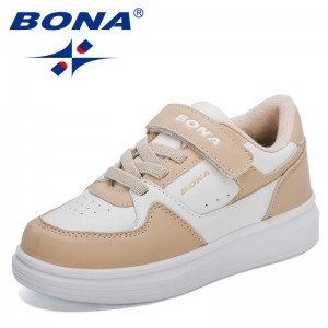 BONA 2022 New Designers Popular Sneakers Kids Platform Walking Shoes Children Fashion Casual Lightweight Breathable Footwear