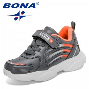 BONA 2022 New Designers Trendy Sneakers Sport Shoes Child Rubber Leisure Trainers Children Casual Shoes Leisure Footwear Kids