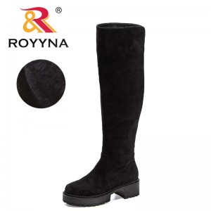 ROYYNA 2022 New Designers Over Knee Boots Women Short Plush Platform Boots Woman Flock Botas Feminimo Winter Thigh High Boots