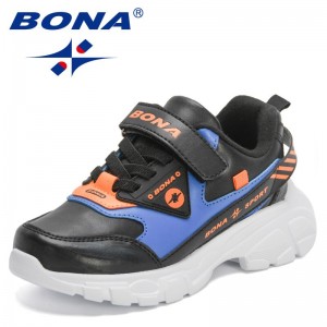 BONA 2022 New Designers Fashion Sneakers Sport Shoes Child Leisure Trainers Casual Shoes Children Jogging Walking Footwear Kids
