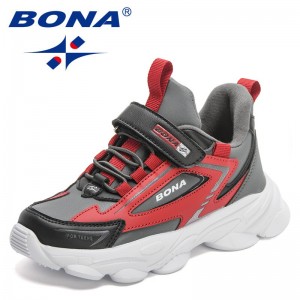 BONA 2022 New Designers Trendy Sneakers Kids Sport Shoes Boys Jogging Shoes Girls Casual Walking Shoes Children Running Footwear